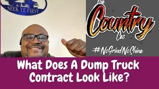 What Does A Dump Truck Contract Look Like?