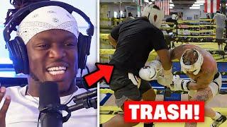 KSI Reacts To Jake Paul Sparring KNOCKOUT