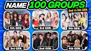 ⭐️ [ULTIMATE KPOP QUIZ] GUESS 100 KPOP GROUPS (2ND TO 5TH GENERATION) - FUN KPOP GAMES 2025