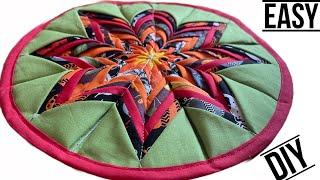 You Will Be Amazed How Easy To Sew A Folded Star TableTopper-Plate Cozy/Placemat/DIY Sewing Tutorial