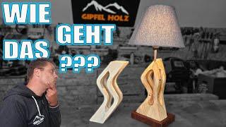 Sägetechnik an der Bandsäge - Mit nur 6 Schnitten tolle Formen in Holz - Holz Lampe selber bauen