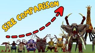 ALL ZOOCHOSIS MONSTERS SIZE COMPARISON In Garry's Mod
