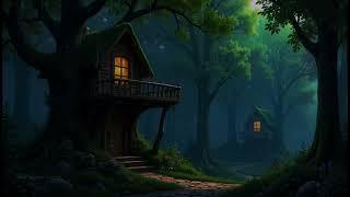 Rainy Night in a Cabin: Owl and Wolf Sounds for Deep Relaxation️