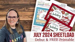 July 2024 SheetLoad of Cards | SPECIAL 5x7 Edition | Debut & FREE Printable #sheetloadofcards