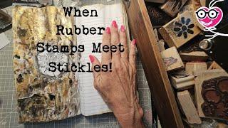 When Rubber Stamp Meets Stickles!! Creation Process for Beginners! The Paper Outpost!