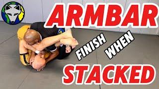 Arm Bar Finish While Being Stacked  S:7-Ep:9 #rollwiththefox