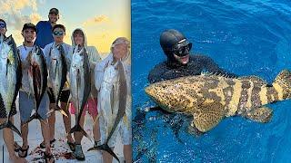 Spearfishing GOLIATH Grouper and SLAYING Yellowfin TUNA in the BAHAMAS - Ep. 48