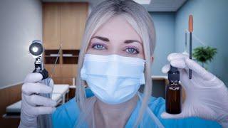 ASMR Ear Exam & Deep Ear Cleaning - Otoscope, Amazing Fizzy Drops, Gloves, Deep Ear Picking, Typing