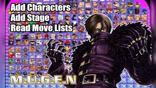 How to add characters, stages and read move lists in Mugen