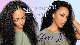 NO LEAVE OUT Sew In w/ Middle Part | Jasmine Defined