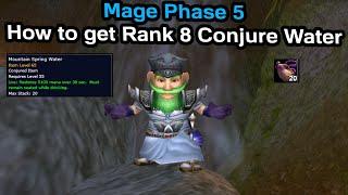 How To Get Conjure Water Rank 8 | Phase 5 Mage Season of Discovery | KallTorak Wild Growth NA