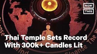 Thai Temple Lights 330,000 Candles for Earth Day #Shorts