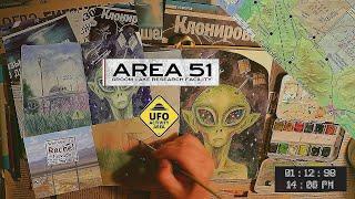 НЛО Зона 51️ Рисую в Скетчбуке | Area 51 | теория заговора