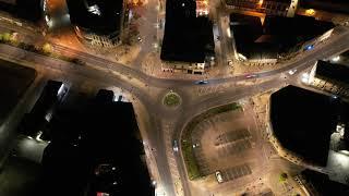 Hyperlapse of Bull Green Roundabout Halifax at night