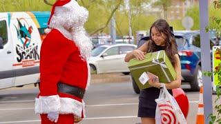 Santa Gives Strangers Expensive Gifts