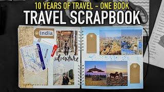 I made a 10 YEAR TRAVEL SCRAPBOOK in one week... | Travel Crafts DIY