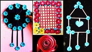 Easy 3 Paper Wall Hanging and one paper flower unique ideas | DIY Home Decor for kids and beginners