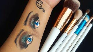 Eye makeup tutorial On Hand || Tutorial for beginners || 3D Eyemakeup Art || #shafaqcreations