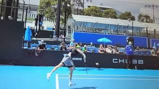 Andrey Rublev's Tennis Serve: much to like here (slow motion)