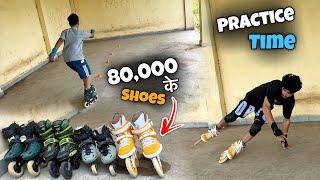 Skating Practice 80000  के shoes के साथ  // Vishal skater / Vlog
