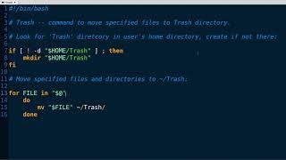 BASH Script to put Files In the Trash