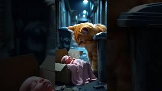 The Cat Who Became a Dad! A Heartwarming Journey  #catdad #cutecate #animallover  #shorts #aicat