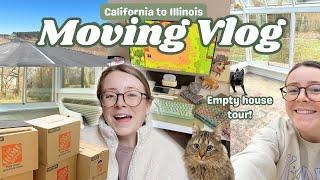 Move across the country with me (CA to IL)  + empty house tour!! 