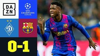 Knappes Ding! Ansu Fati rettet Barca erneut: Kiew - Barcelona 0:1 | UEFA Champions League | DAZN