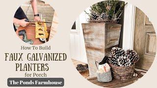 Faux Galvanized Containers