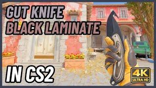  CS2 Gut Knife Black Laminate | CS2 Knife In-Game Showcase [4K]