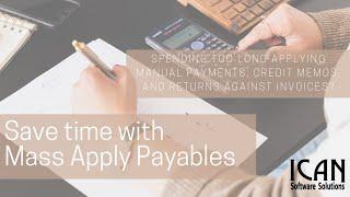 Mass Apply Payables for Dynamics GP