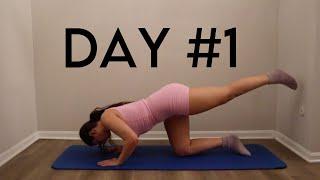 Day #1 Spring 30 Day Workout Challenge - Full Body 22 Mins Pilates At Home No Equipment