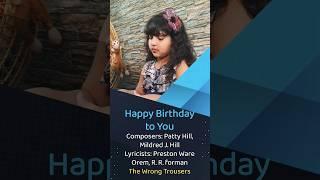Little Girl Plays #HappyBirthday Song on Piano | Easy Tutorial for Beginners  | #Debosmita #piano