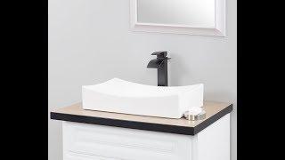 Rectangular White Porcelain Vessel Bathroom Sink NP-01141