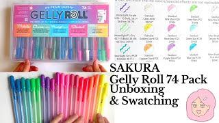 SAKURA Gelly Roll 74 Pack Unboxing & Swatching!