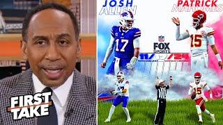 FIRST TAKE | "Will Josh Allen hand Patrick Mahomes suffer 1st loss?" - Stephen A. on Chiefs vs Bills