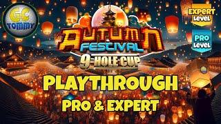 PRO & EXPERT Playthrough, Hole 1-9 - Autumn Festival 9-hole cup! *Golf Clash Guide*