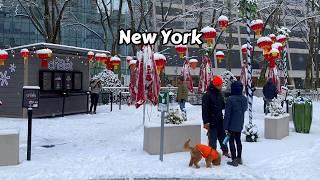 Walking In Snow Asmr New York City - Snowfall In NYC