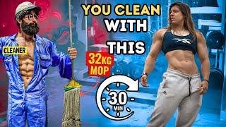 Anatoly Destroys Bodyguards’ Egos With a 32kg Mop for 30 MINUTES!!Anatoly gym prank! #2