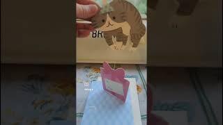 선물상자를 들고있는 고양이 생일카드#stationery #일본문구 #생일축하 #일본문구 #서프라이즈카드 #고양이문구 #고양이집사