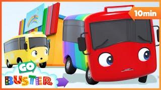 Buster Changes Color!   | Sing Along with Buster  | Go Buster - Bus Cartoons & Kids Stories