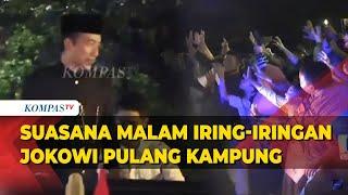 Suasana Malam Iring-iringan Jokowi Disambut Warga Pulang Kampung ke Solo