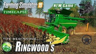 Fs19, FS-22,Farming Simulator, #1-Ringwood’s by Stevie.TIMELAPSE. Прохождение+руль.NEW MAP!NEW GAME!