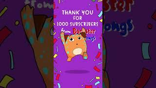 Wow! 1000 Subscribers - Thank You! | Barkster Kid Songs | Social Emotional Songs For Kids #shorts