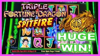 TRIPLE FORTUNE DRAGON SPITFIRE  HUGE 16X MULTIPLIER!