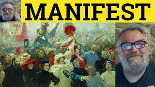  Manifest Meaning- Define Manifestation - Manifest Examples - Manifestation - English Vocabulary