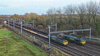 Severn Tunnel Blockade - Track Renewal Engineering Works - A Total of NINE 66s On Site 25/26Jan 2024