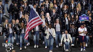 Team USA heads down the Champs-Elysees at the Paris Paralympic Opening Ceremony | NBC Sports