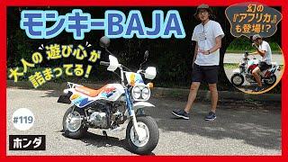 【モンキーBAJA】原っぱを駆け巡りたい！トコトコ走ってレジャーのお供に！XLRバハを再現したトリコカラー&丸目二灯ライトに惚れたぜ。あのアフリカキットもお目見え!?【4MINI　MONKEY】