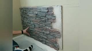 How to Install Stacked Stone | Faux Stone Wall Panels